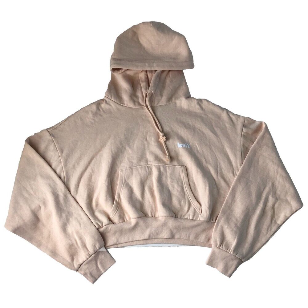 Levi’s Women’s Crop Pullover Hoodie Peach Size Medium Soft